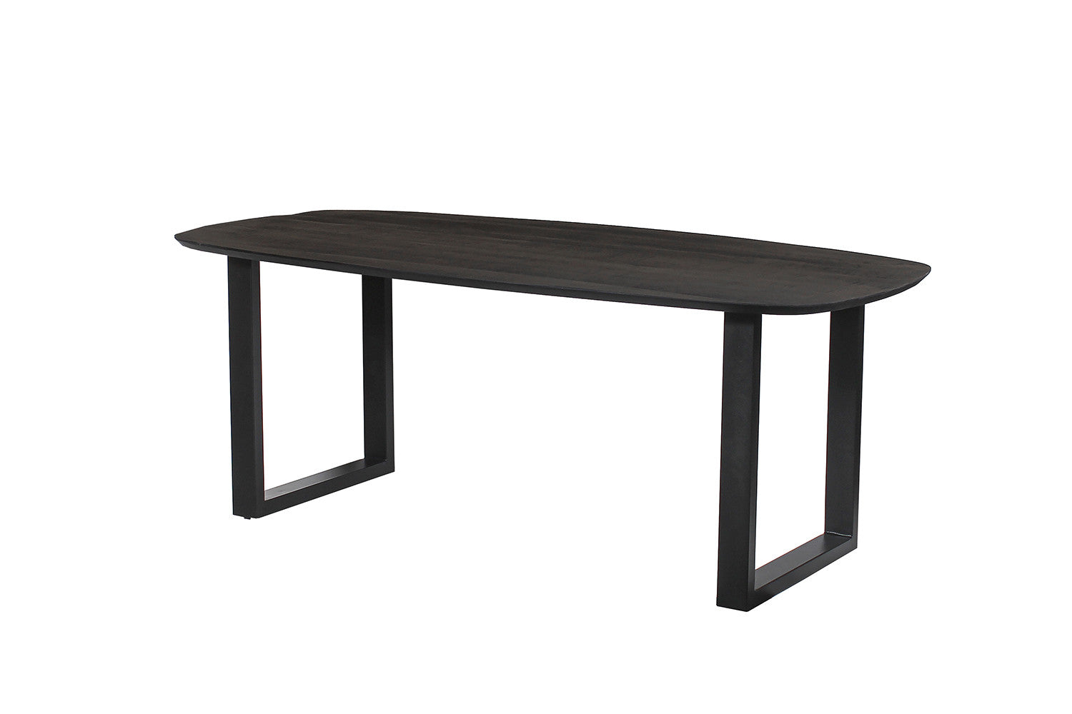 Tafel pacific 200 cm U-Poot Ovaal Mango hout Zwart