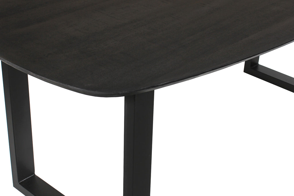 Tafel pacific 200 cm U-Poot Ovaal Mango hout Zwart