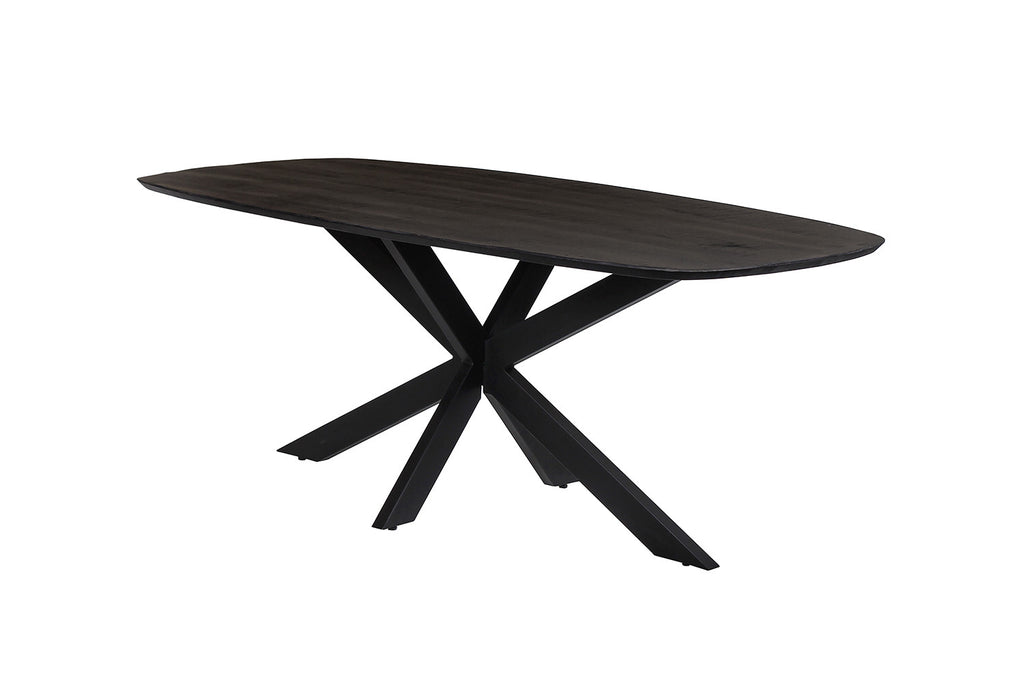 Tafel pacific 200 cm Spider-poot Ovaal Mango hout Zwart