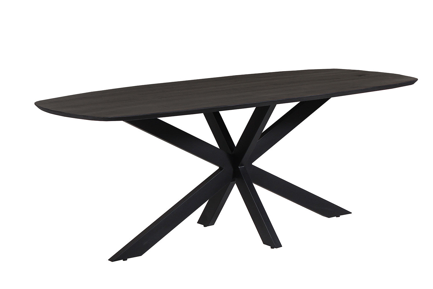 Tafel pacific 200 cm Spider-poot Ovaal Mango hout Zwart