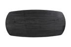 Tafel virtuo 220x100 cm Deens Ovaal U-Poot Mango hout Zwart