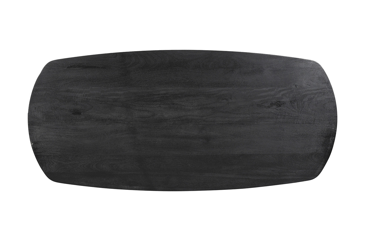 Tafel virtuo 220x100 cm Deens Ovaal U-Poot Mango hout Zwart