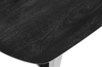 Tafel virtuo 220x100 cm Deens Ovaal U-Poot Mango hout Zwart