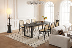 Tafel virtuo 220x100 cm Deens Ovaal U-Poot Mango hout Zwart