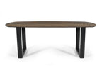 Tafel virtuo 220x100 cm Deens Ovaal U-Poot Mango hout Tabaco