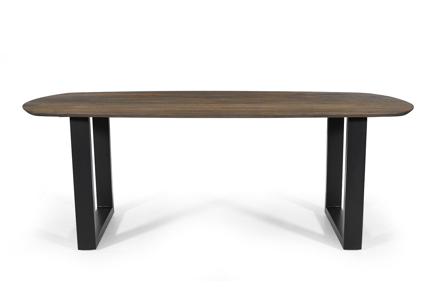 Tafel virtuo 220x100 cm Deens Ovaal U-Poot Mango hout Tabaco