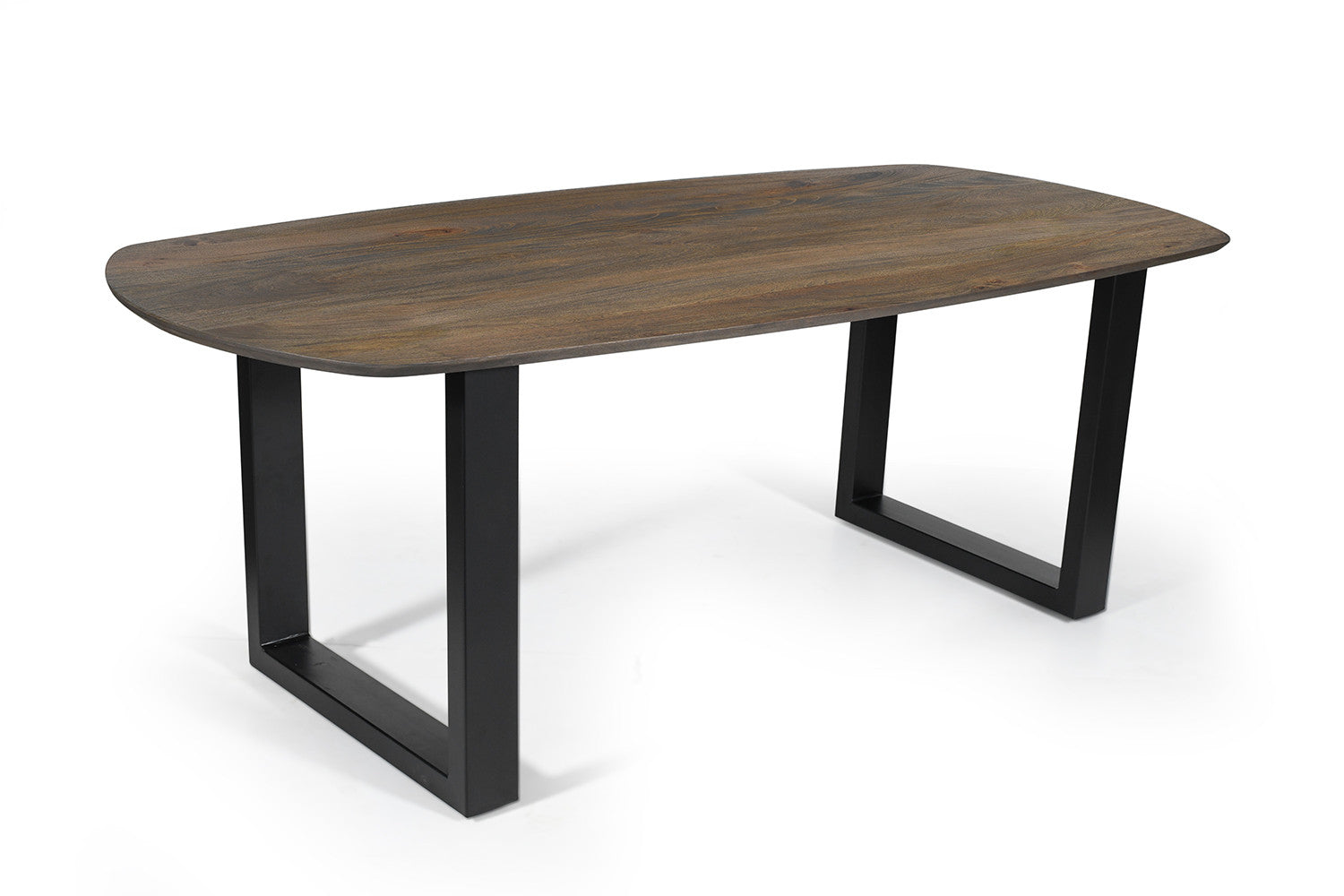 Tafel virtuo 220x100 cm Deens Ovaal U-Poot Mango hout Tabaco