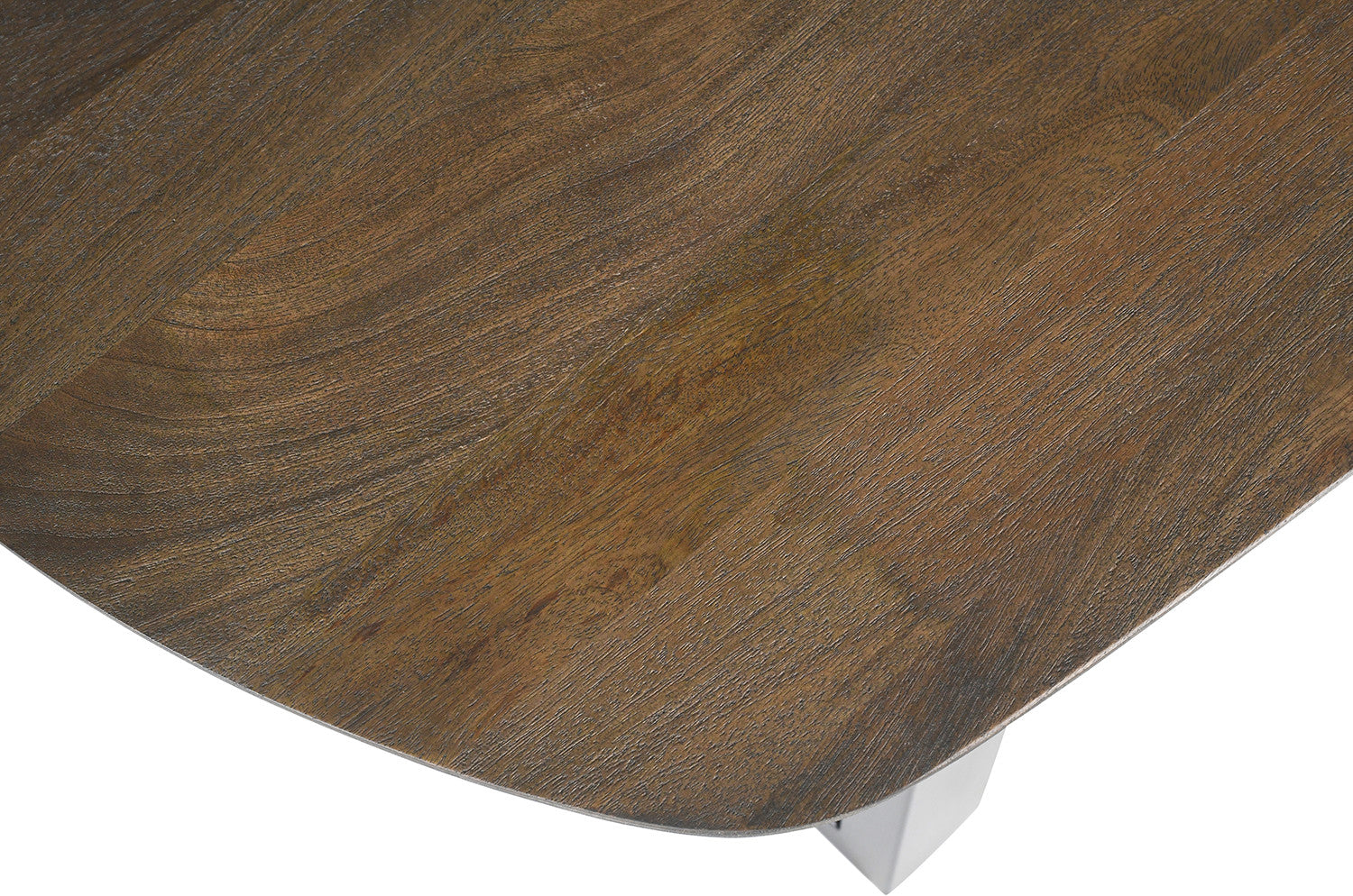 Tafel virtuo 220x100 cm Deens Ovaal U-Poot Mango hout Tabaco