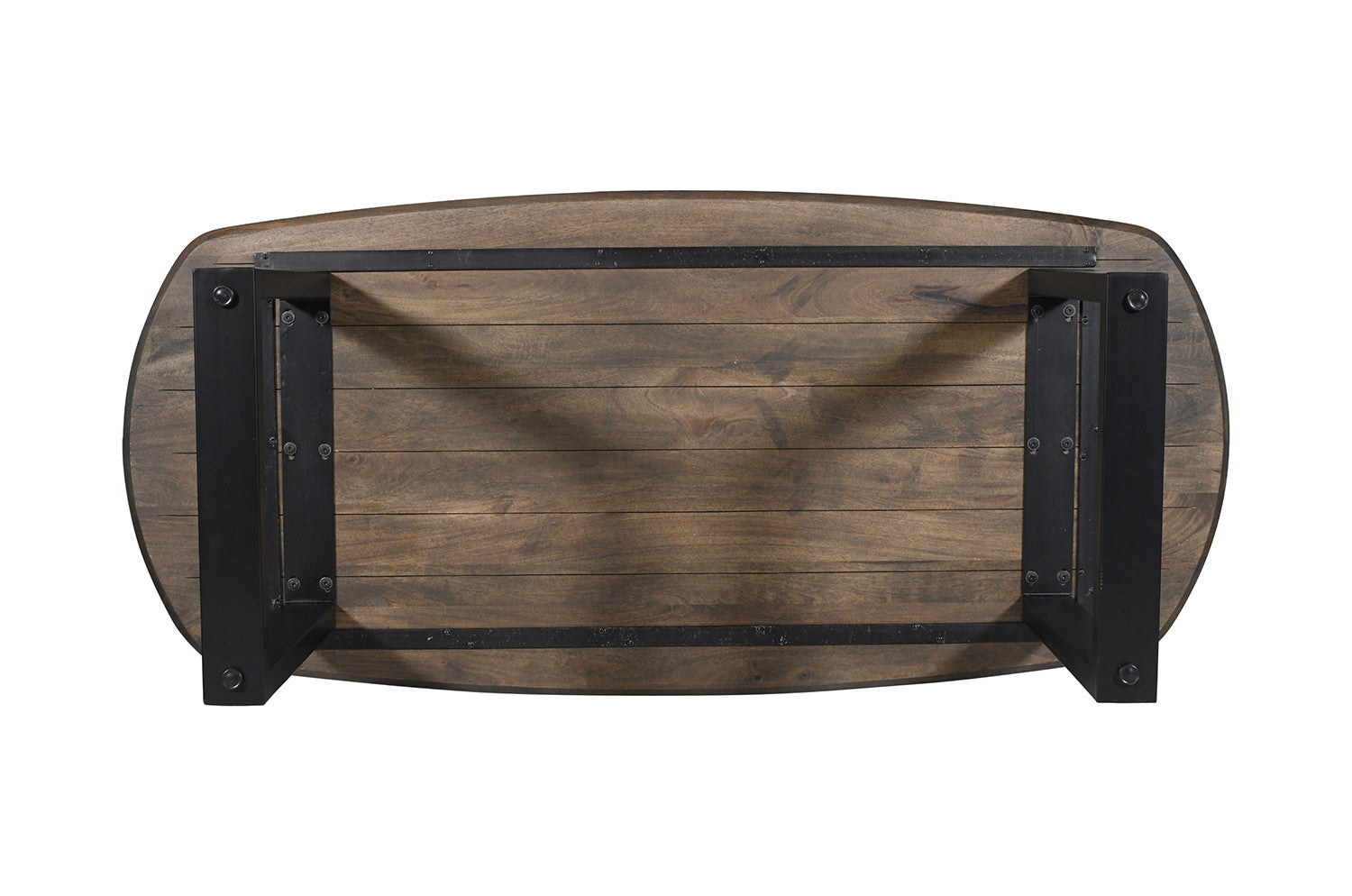 Tafel virtuo 220x100 cm Deens Ovaal U-Poot Mango hout Tabaco