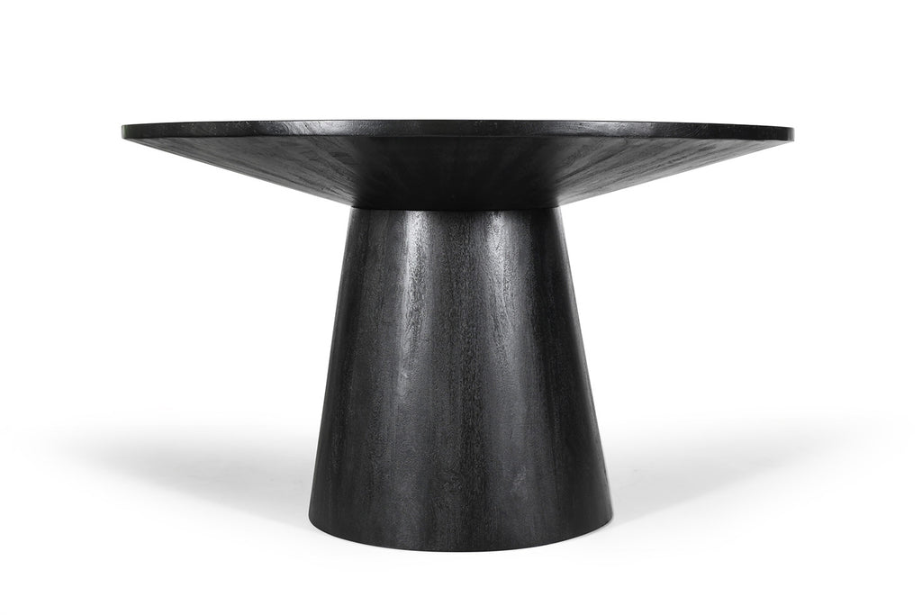 Tafel virtuo 130 cm Rond Mango hout Zwart