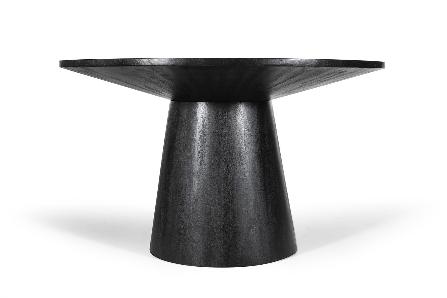 Tafel virtuo 130 cm Rond Mango hout Zwart