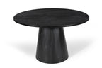 Tafel virtuo 130 cm Rond Mango hout Zwart