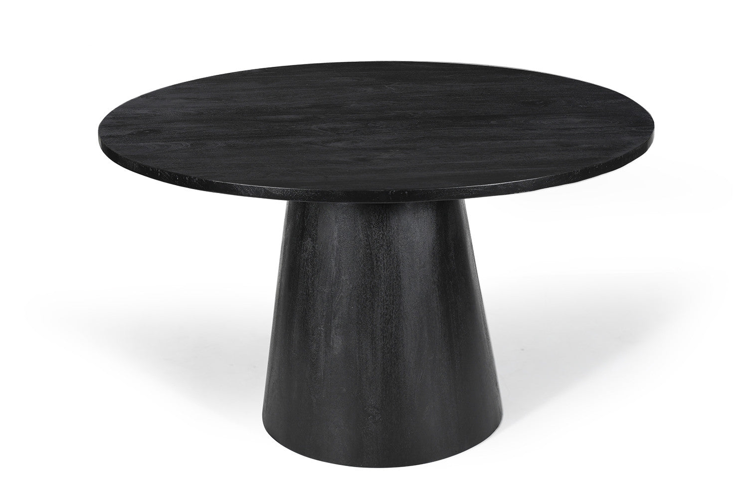 Tafel virtuo 130 cm Rond Mango hout Zwart