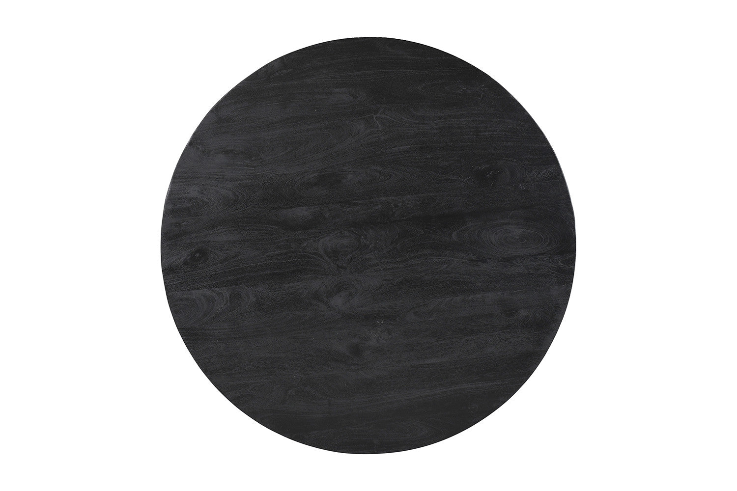 Tafel virtuo 130 cm Rond Mango hout Zwart