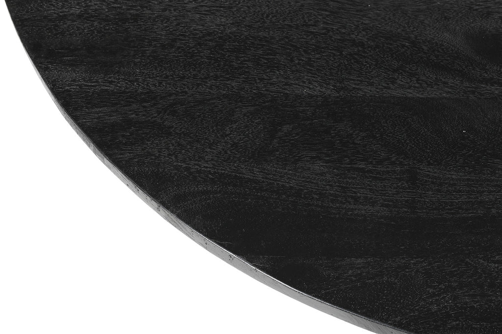 Tafel virtuo 130 cm Rond Mango hout Zwart