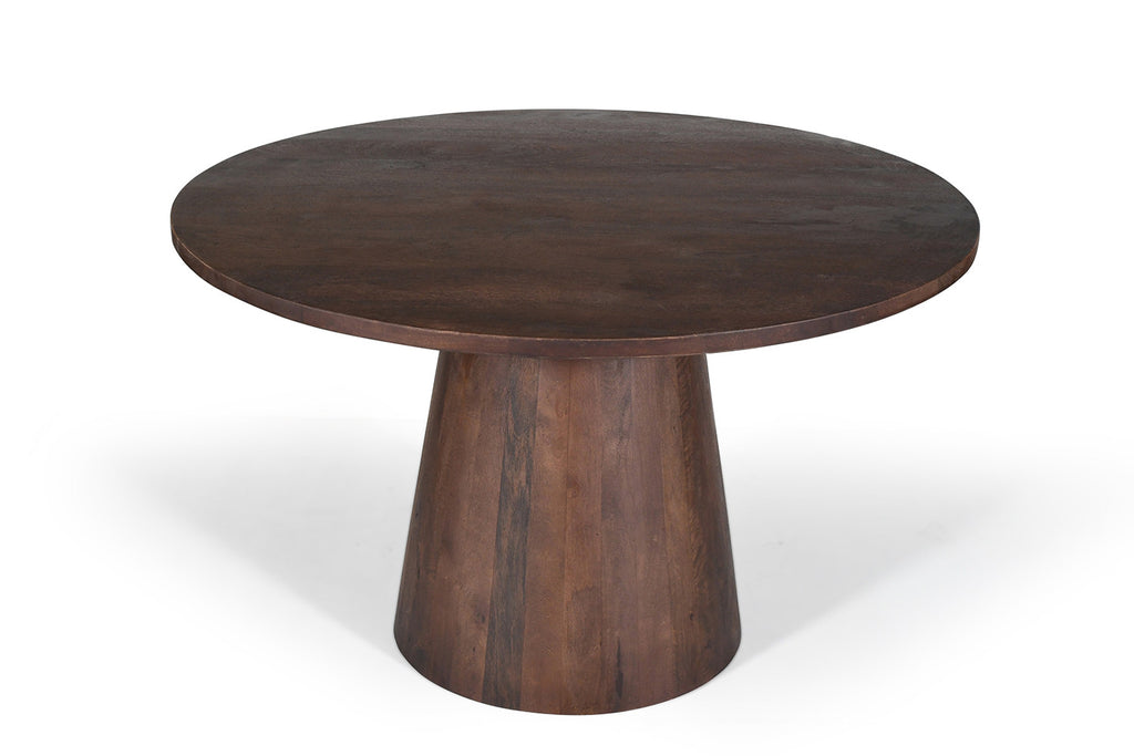 Tafel virtuo 130 cm Rond Mango hout Bruin