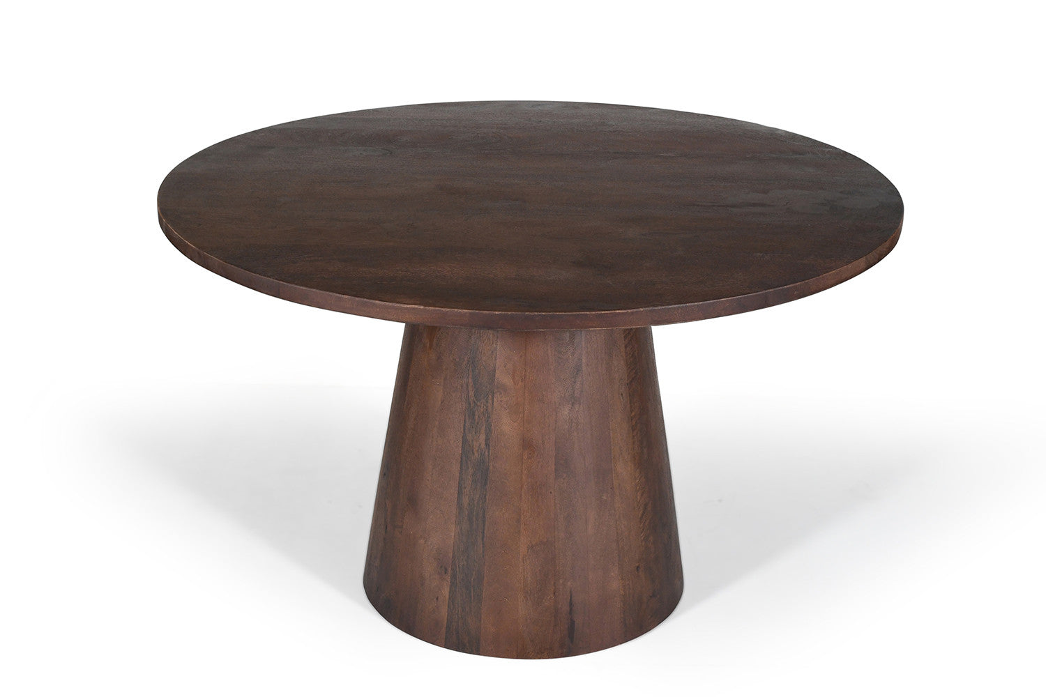 Tafel virtuo 130 cm Rond Mango hout Bruin
