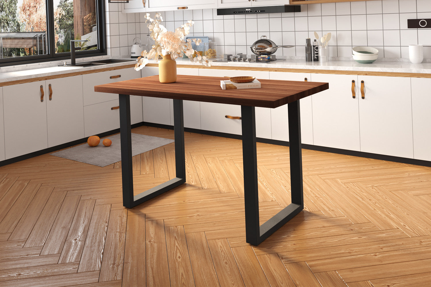 Countertafel vlak 160 cm Mango hout - H 93cm