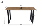 Countertafel contour 180 cm Decor Oude Eik - H 93 cm