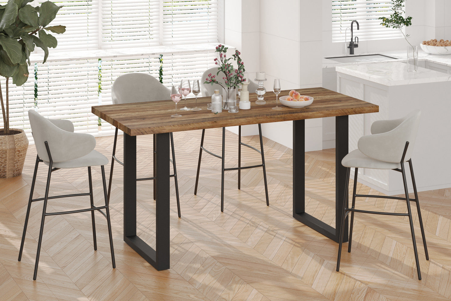 Countertafel contour 180 cm Decor Mango - H 93 cm