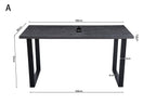 Countertafel contour 180 cm Decor Donkerbruin - H 93 cm