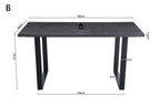 Countertafel contour 180 cm Decor Donkerbruin - H 93 cm