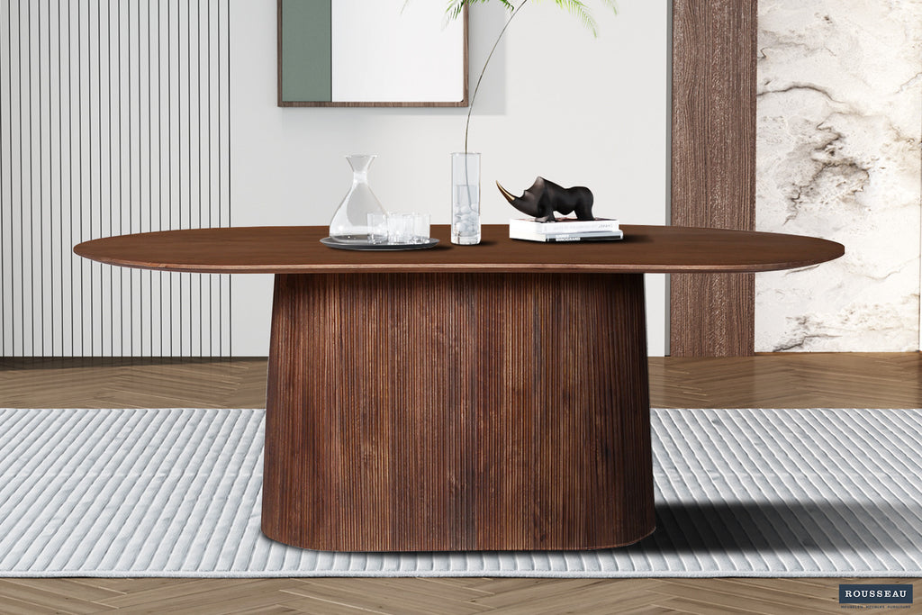 Tafel arc 200 cm Ovaal Mango hout Lichtbruin