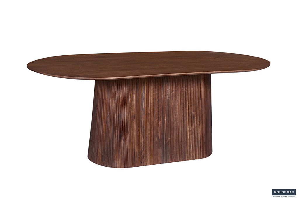 Tafel arc 200 cm Ovaal Mango hout Lichtbruin