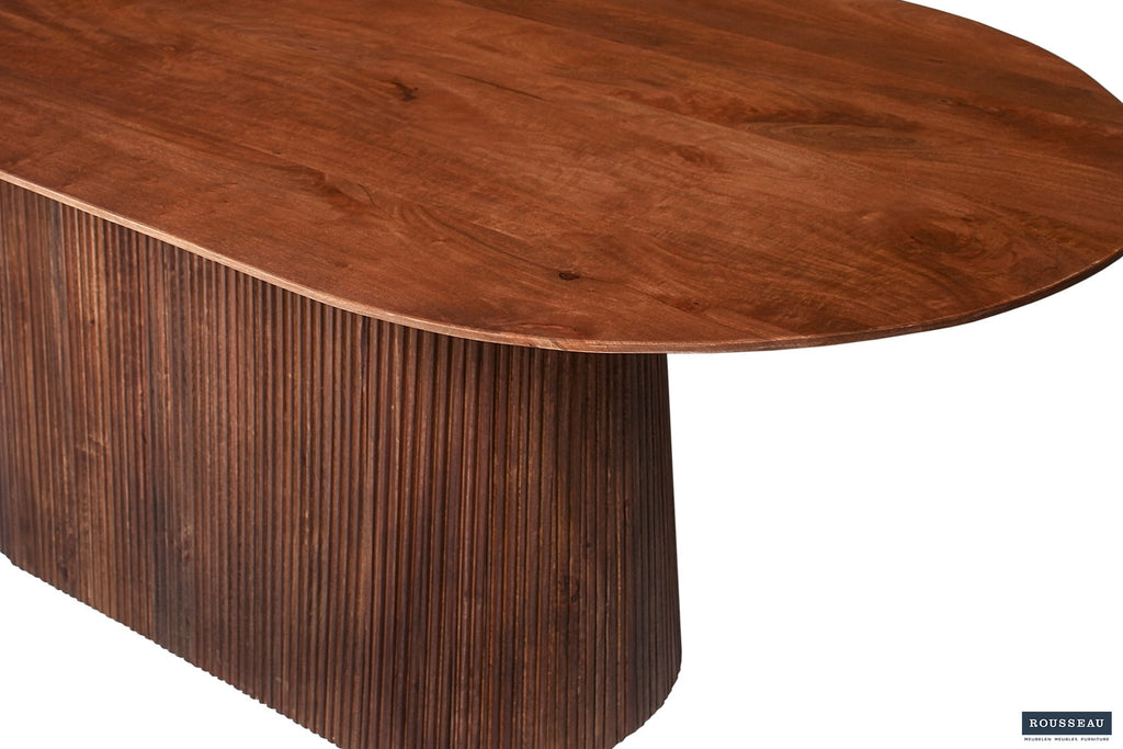 Tafel arc 200 cm Ovaal Mango hout Lichtbruin