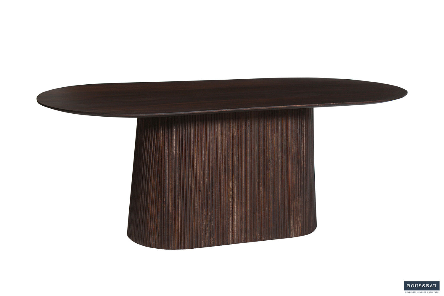 Tafel arc 200 cm Ovaal Mango hout Donkerbruin