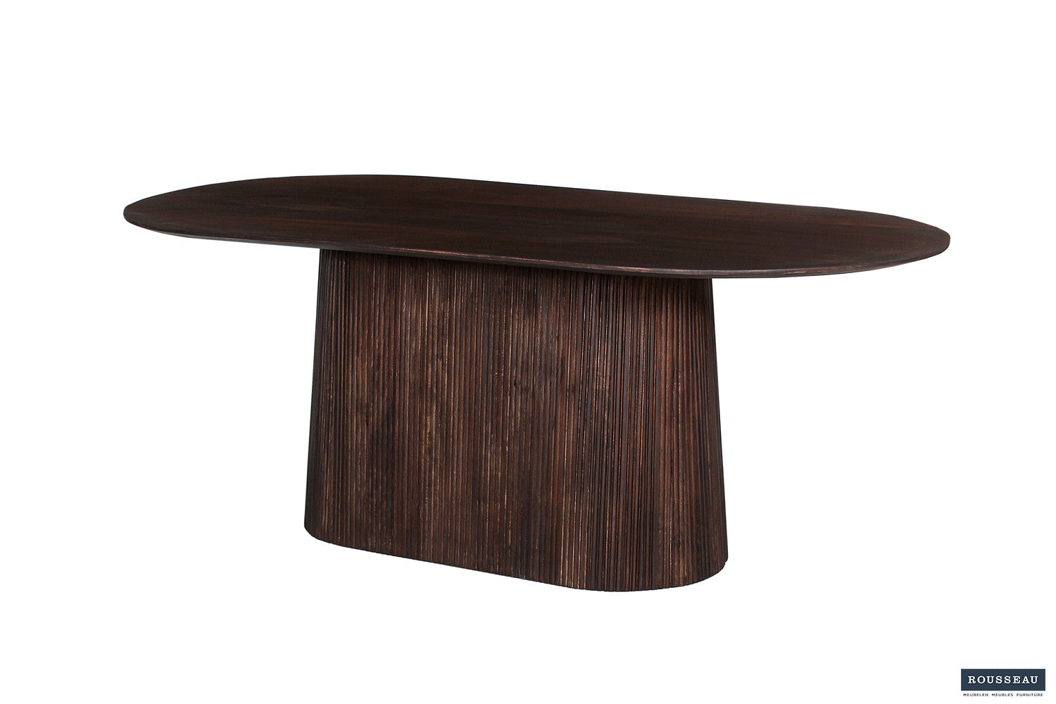 Tafel arc 200 cm Ovaal Mango hout Donkerbruin
