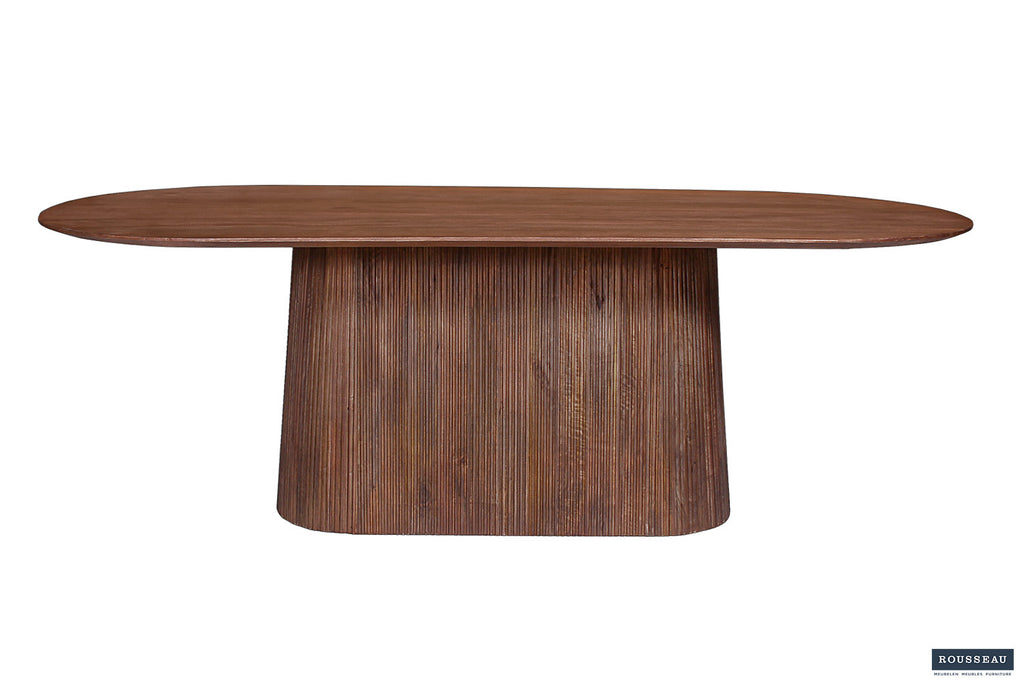 Tafel arc 230 cm Ovaal Mango hout Lichtbruin