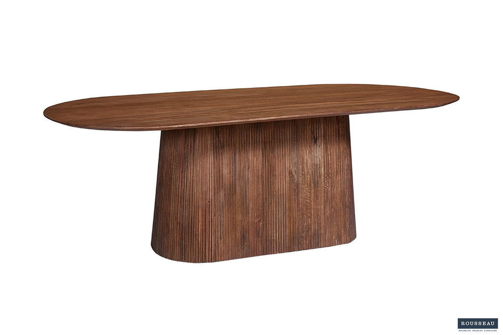 Tafel arc 230 cm Ovaal Mango hout Lichtbruin