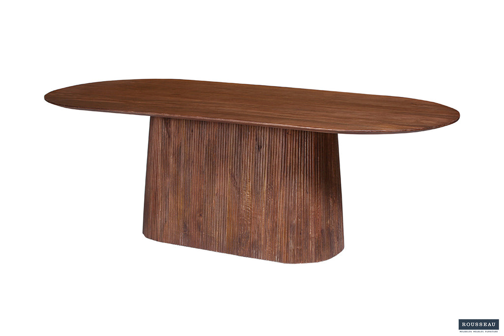 Tafel arc 230 cm Ovaal Mango hout Lichtbruin