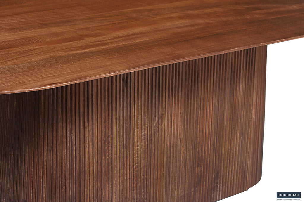 Tafel arc 230 cm Ovaal Mango hout Lichtbruin