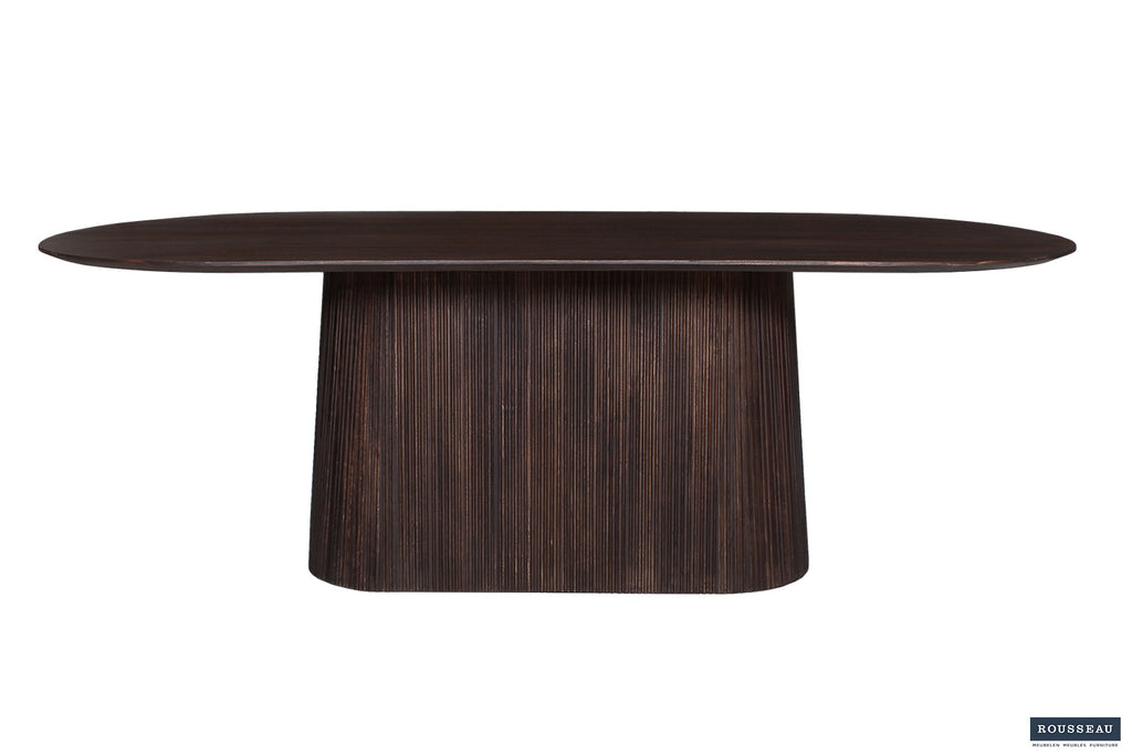Tafel arc 230 cm Ovaal Mango hout Donkerbruin