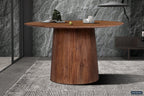 Tafel arc 130 cm Rond Mango hout Lichtbruin
