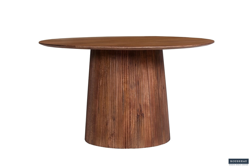 Tafel arc 130 cm Rond Mango hout Lichtbruin