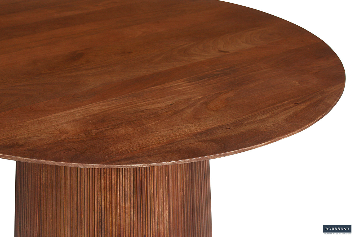 Tafel arc 130 cm Rond Mango hout Lichtbruin