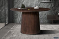Tafel arc 130 cm Rond Mango hout Donkerbruin