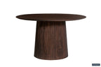 Tafel arc 130 cm Rond Mango hout Donkerbruin