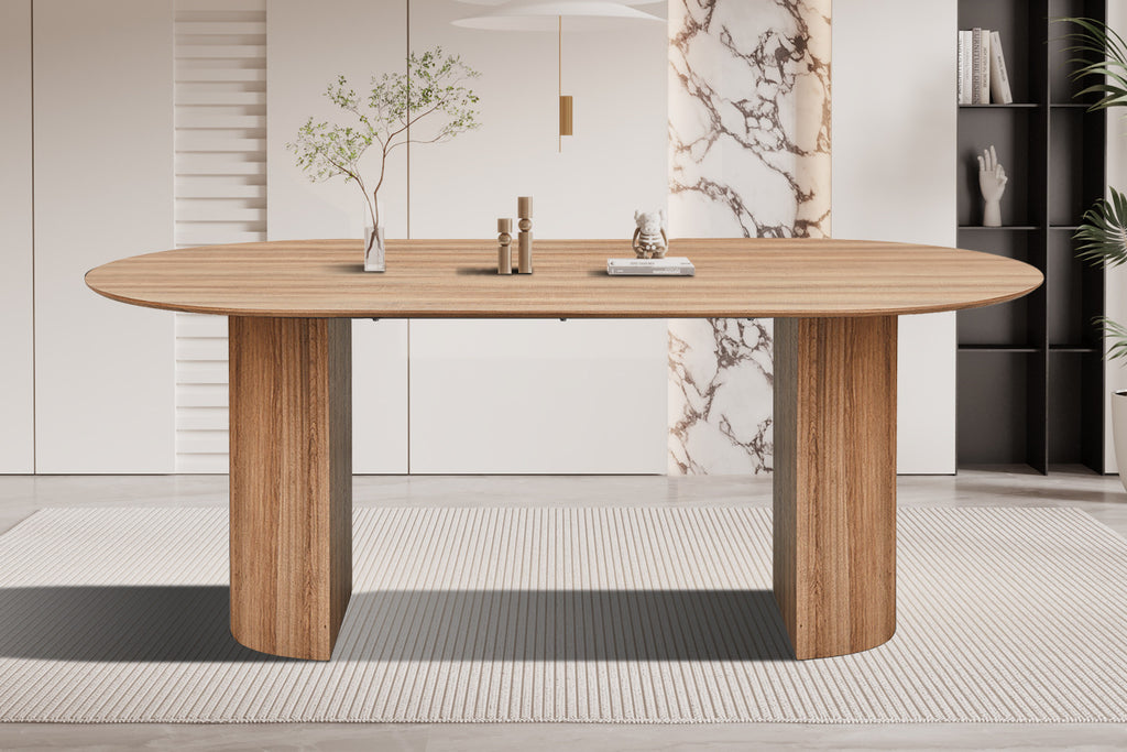 Tafel zent 200 cm Ovaal Decor Oude eik
