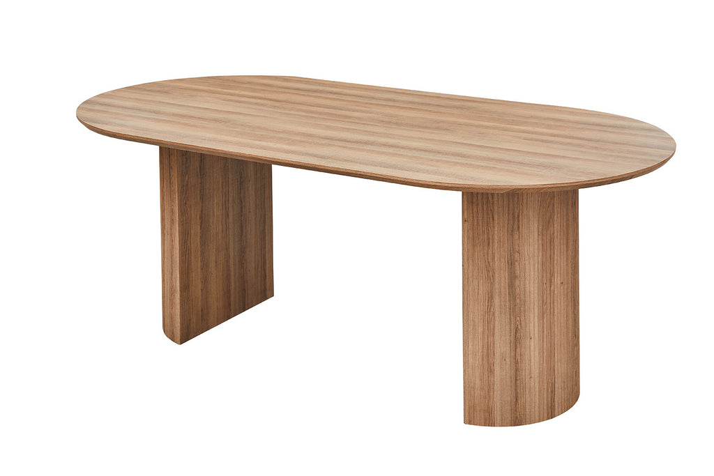 Tafel zent 200 cm Ovaal Decor Oude eik