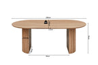 Tafel zent 200 cm Ovaal Decor Oude eik