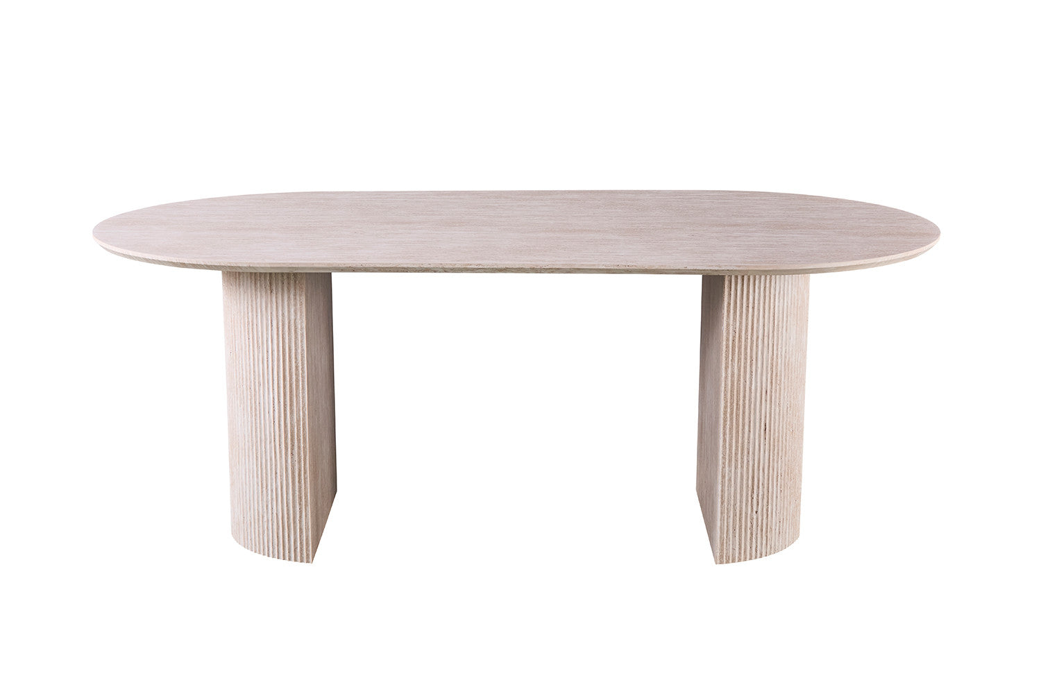 Tafel grind 200 cm Ovaal Decor Travertin Beige