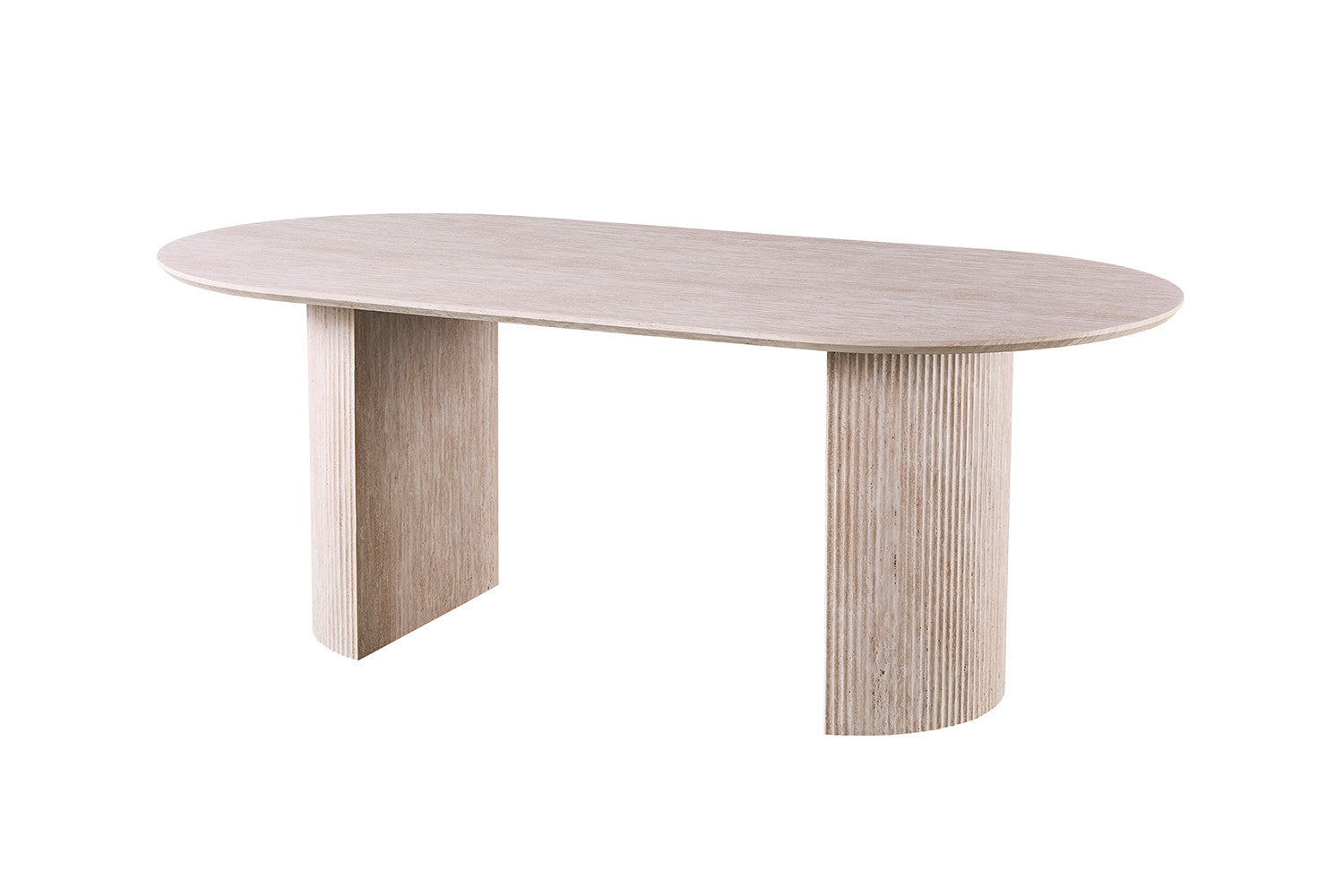Tafel grind 200 cm Ovaal Decor Travertin Beige