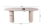 Tafel grind 200 cm Ovaal Decor Travertin Beige