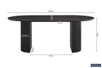 Tafel zent 200 cm Ovaal Decor Donkerbruin