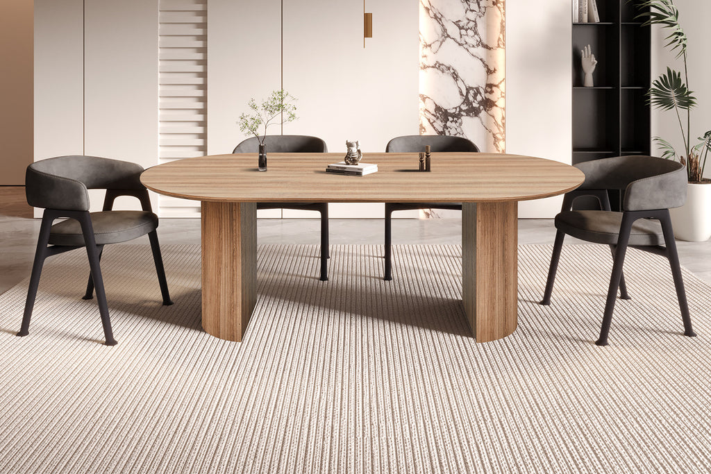 Tafel zent 220 cm Ovaal Decor Oude eik