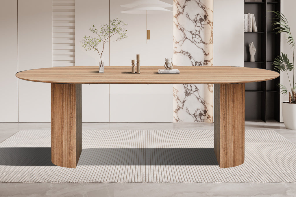 Tafel zent 220 cm Ovaal Decor Oude eik